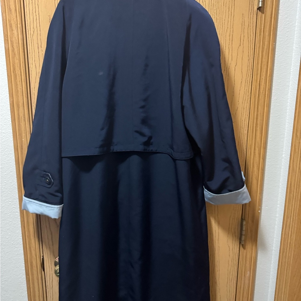 Vintage Regent Park Navy Blue Trench Coat size 10 - Picture 9 of 10